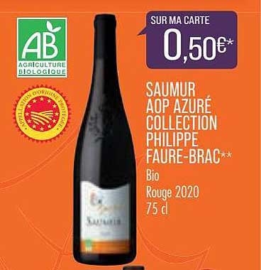 saumur aop azuré collection philippe faure-brac bio rouge 2020