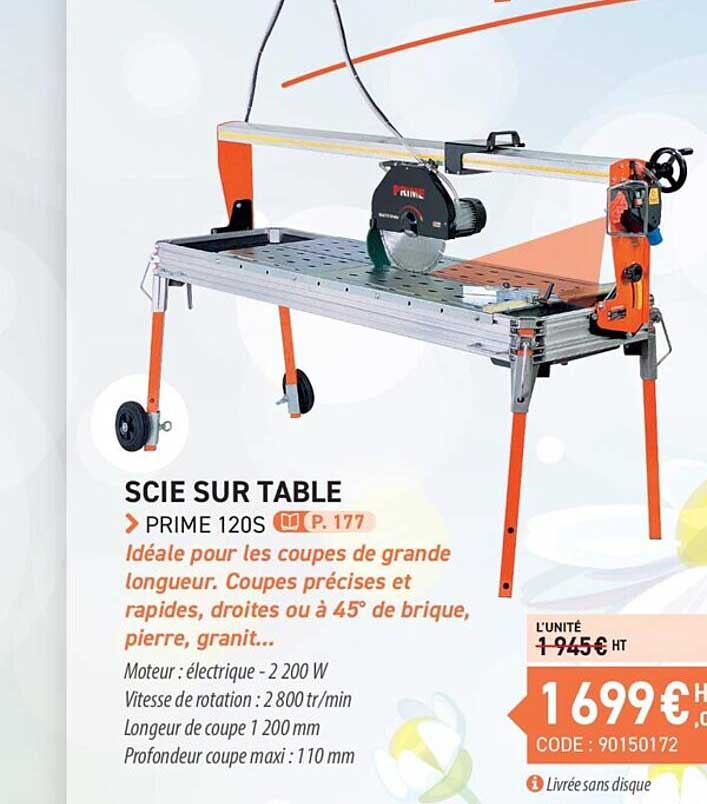 scie sur table - prime 120s
