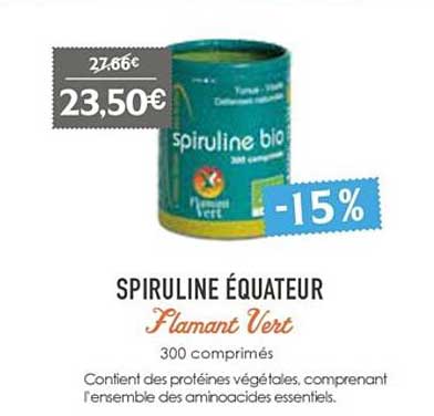 spiruline équateur flamant vert