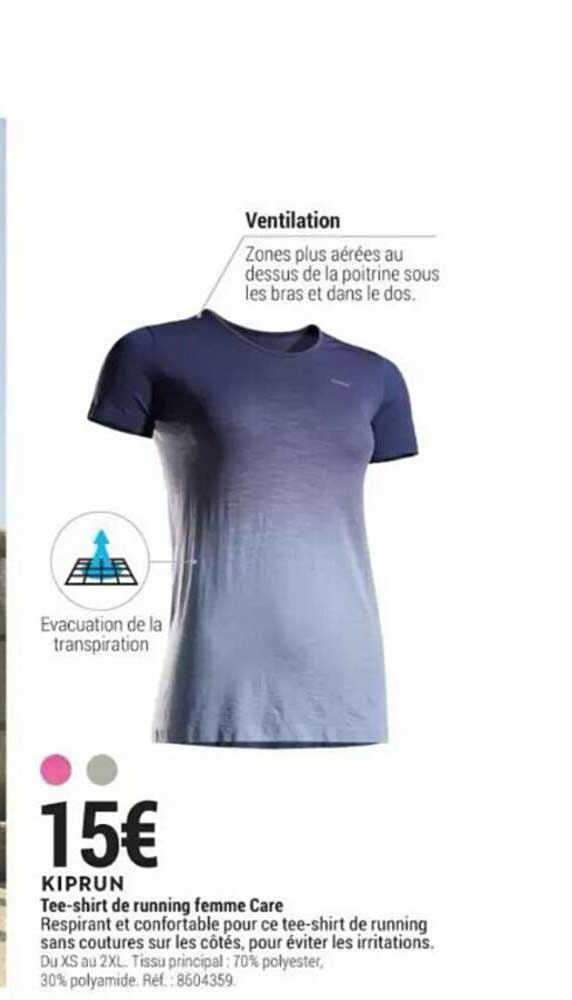 tee-shirt de running femme care kiprun