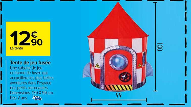 tente de jeu fusée