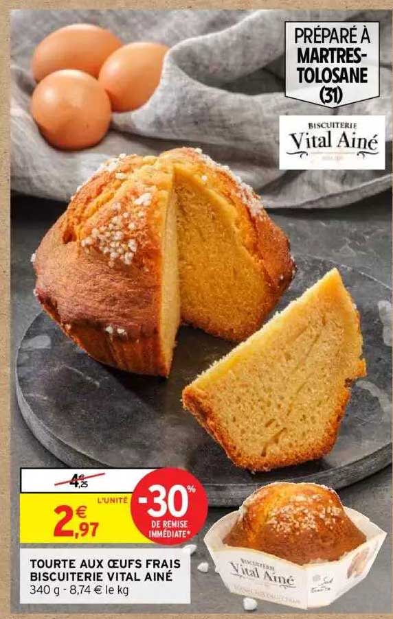 tourte aux oeufs frais biscuiterie vital ainé