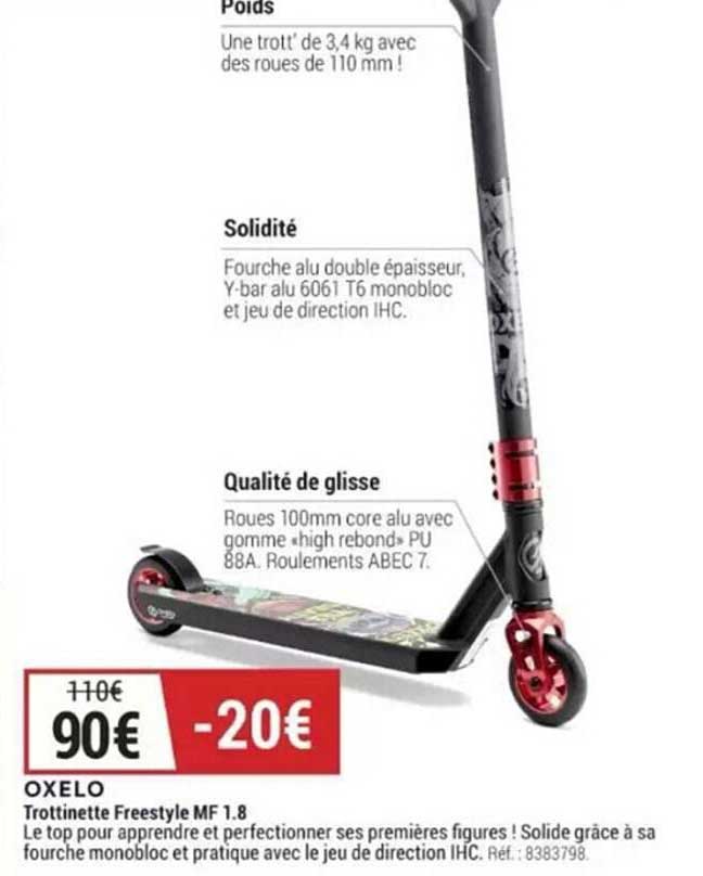 trottinette freestyle mf 1.8 oxelo