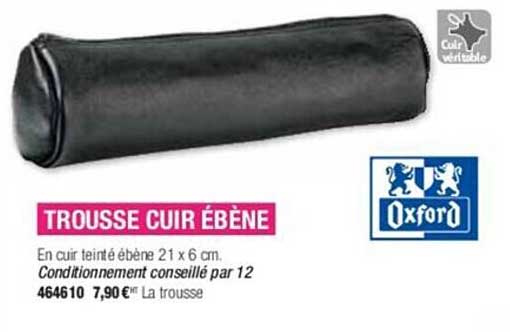 trousse cuire ébène oxford