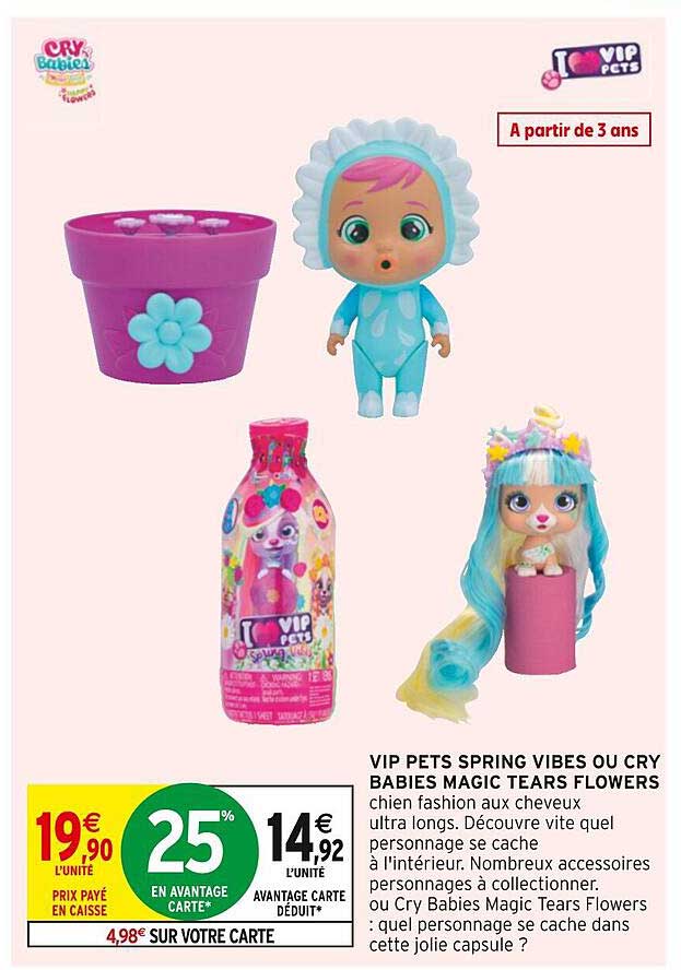 vip pets spring vibes ou cry babies magic tears flowers