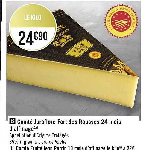 comté juraflore fort des rousses 24 mois d'affinage