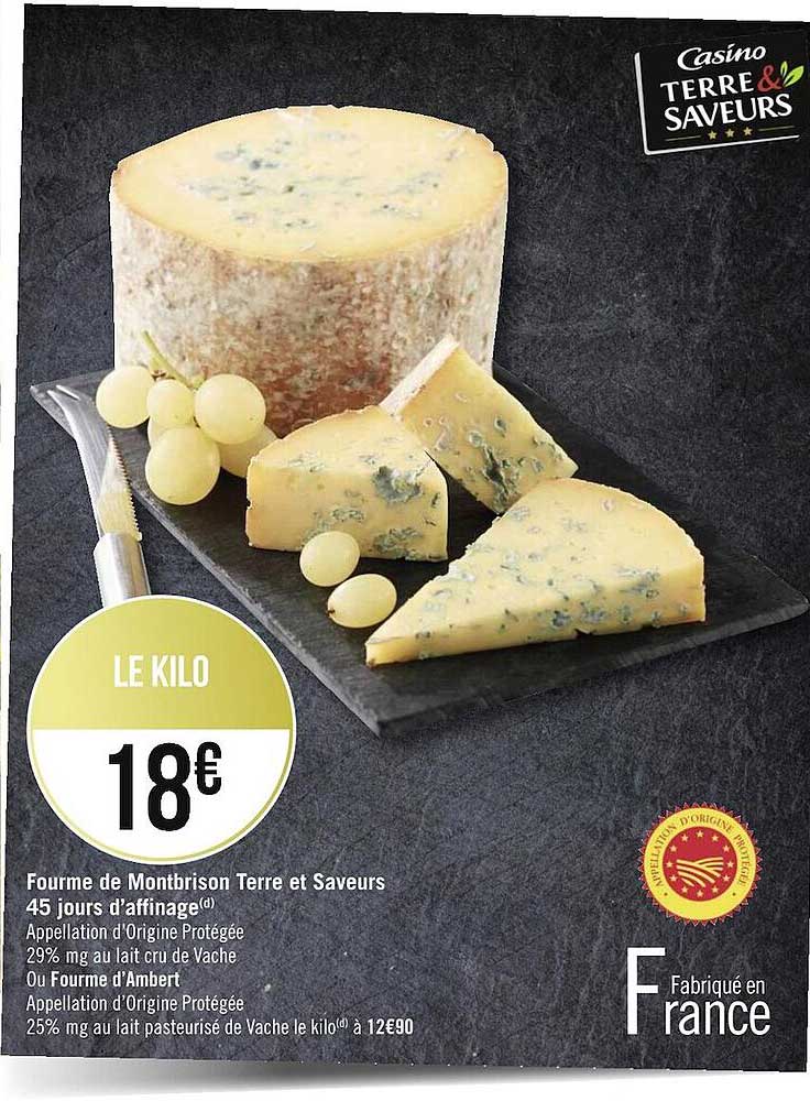 fourme de montbrison terre et saveurs 45 jours d'affinage