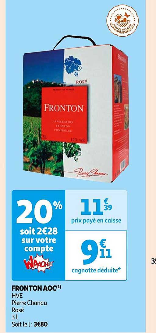 fronton aoc hve pierre chanau rosé