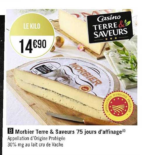 morbier terre & saveurs 75 jours d'affinage