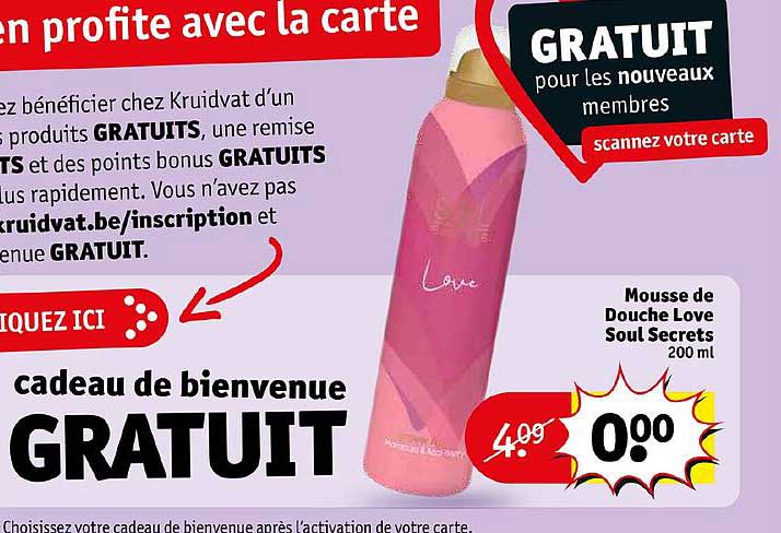 mousse de douche love soul secrets