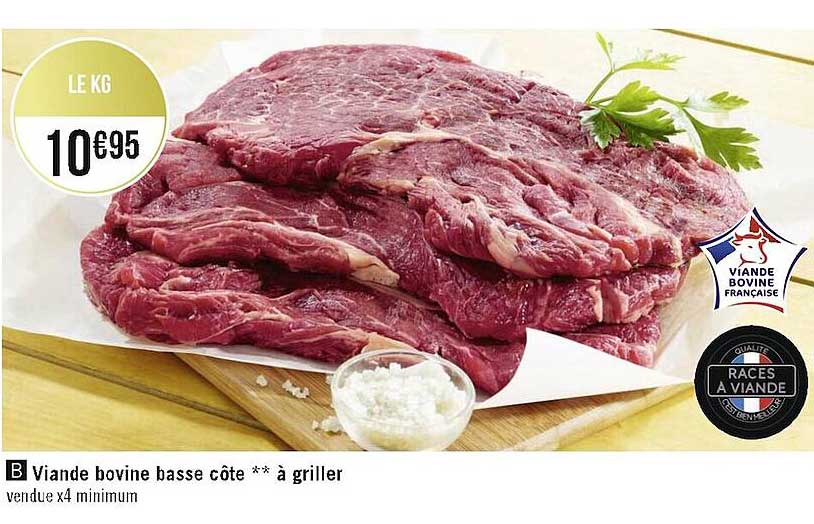 viande bovine basse côte**à griller