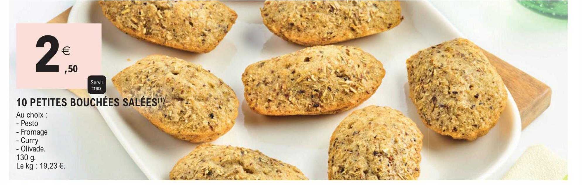 10 petites bouchées salées