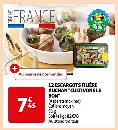 12 escargots filière auchan "cultivons le bon"