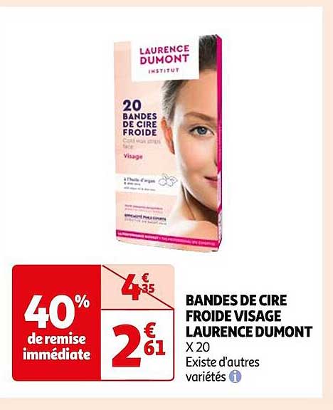 bandes de cire froide visage laurence dumont