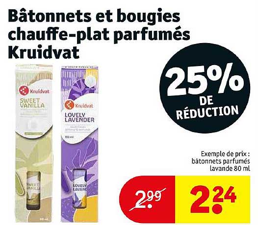 bâtonnets et bougies chauffe-plat parfumés kruidvat