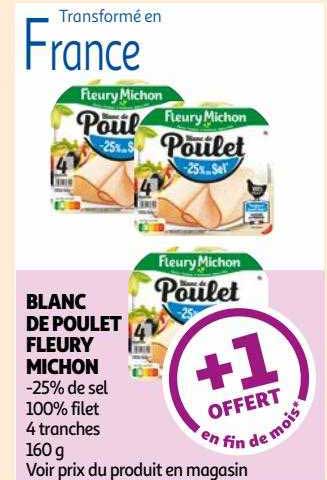 blanc de poulet fleury michon