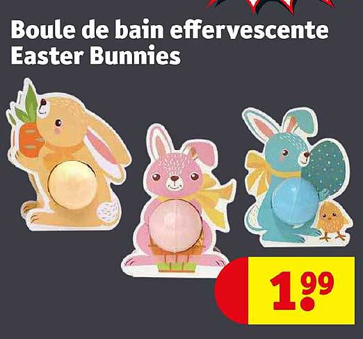 boule de bain effervescente easter bunnies