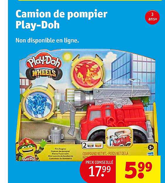 camion de pompier play-doh