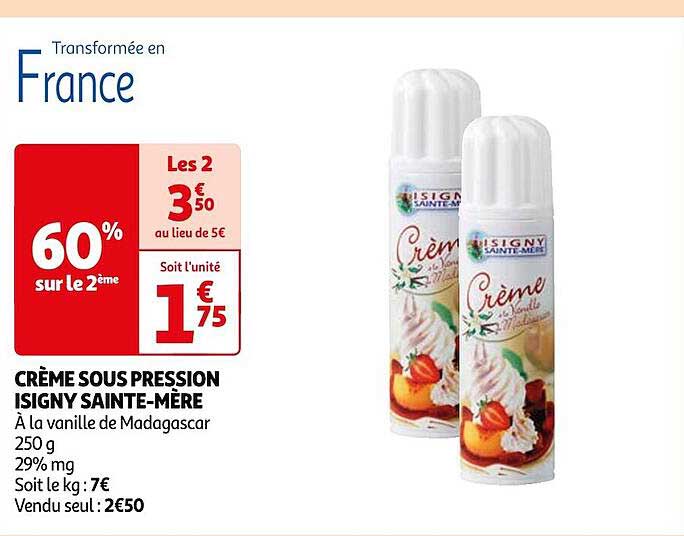 crème sous pression isigny sainte-mère