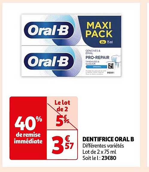 dentifrice oral b