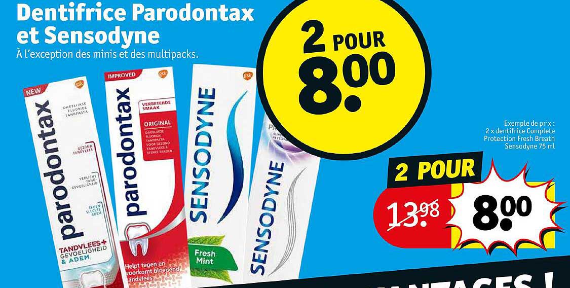 Dentifrice Parodontax Et Sensodyne