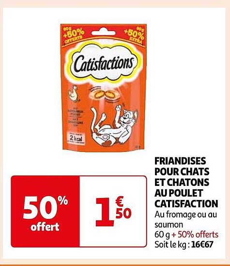 friandises pour chats et chatons au poulet catisfaction
