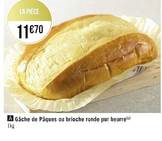 Gâche De Pâques Ou Brioche Ronde Pur Beurre
