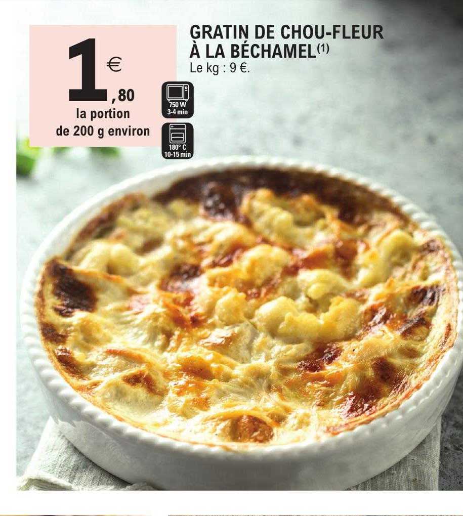 gratin de chou-fleur à la béchamel