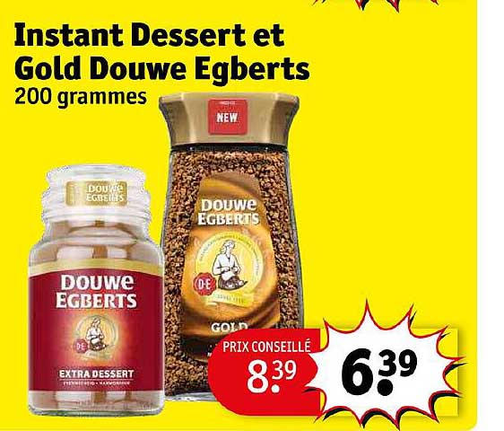 instant dessert et gold douwe egberts