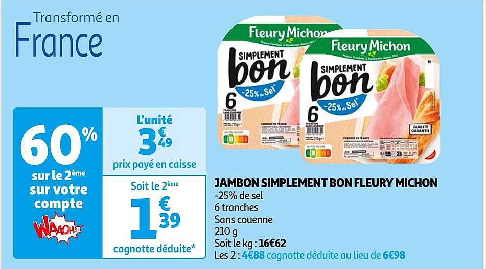 jambon simplement bon fleury michon