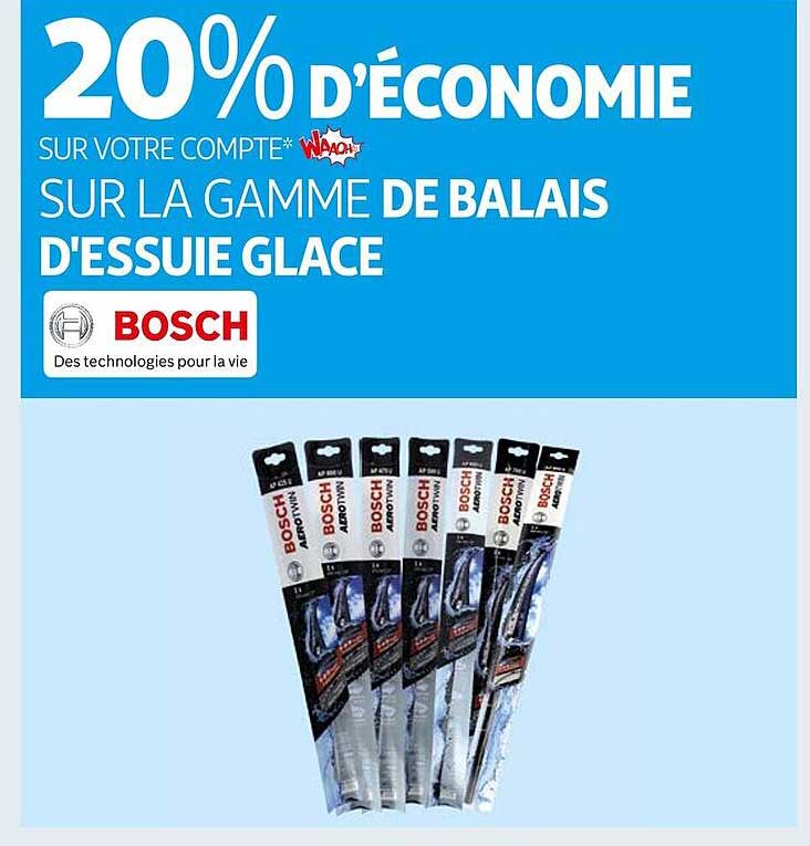 la gamme de balais d'essuie glace bosch