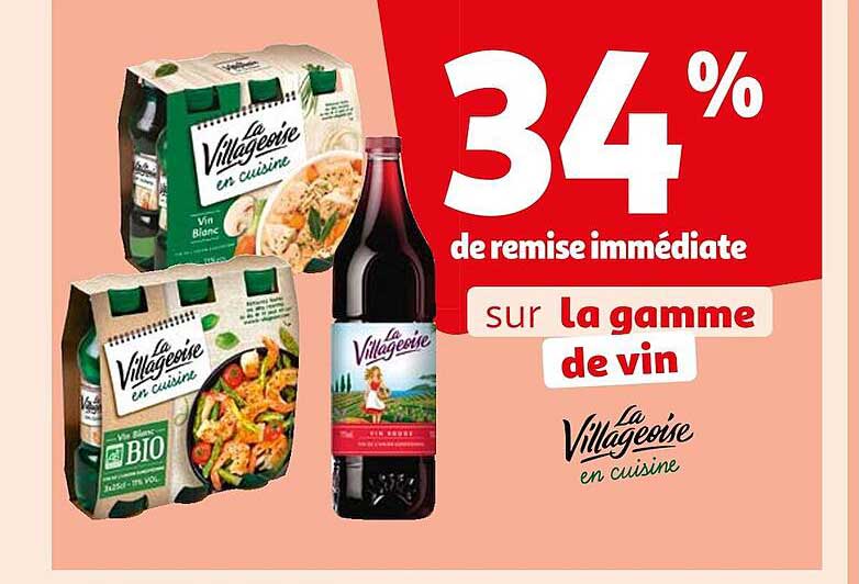 la gamme de vin la villageoise en cuisine