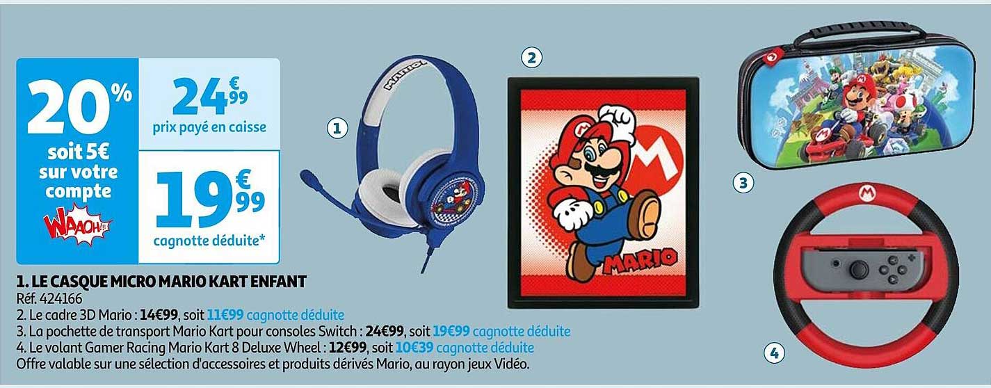 le casque micro mario kart enfant