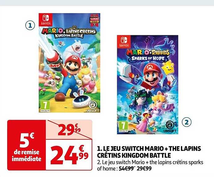 le jeu switch mario + the lapins crétins kingdom battle