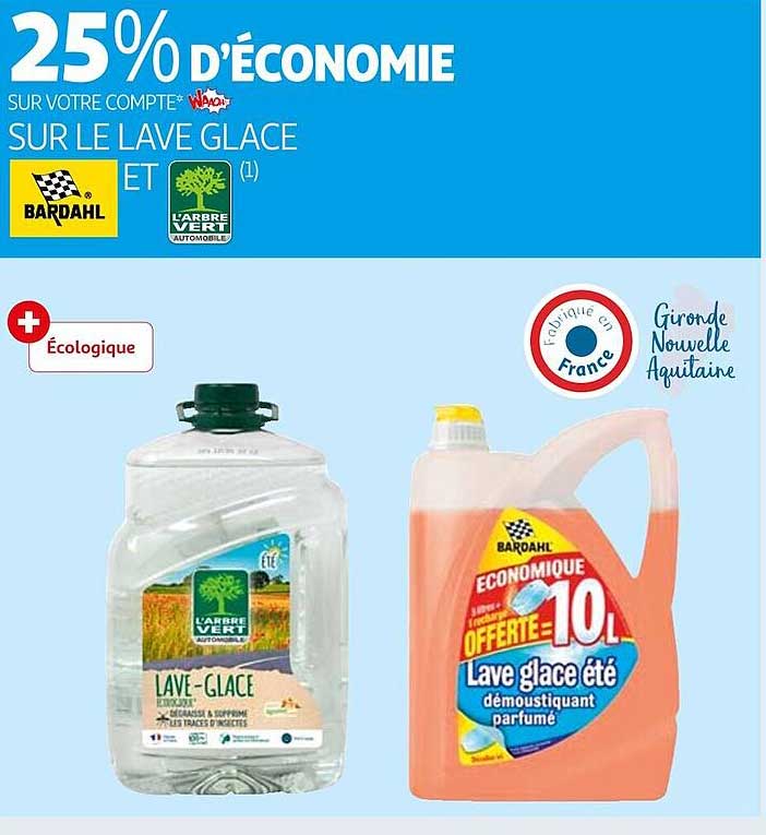 le lave glace bardahl et l'arbre vert