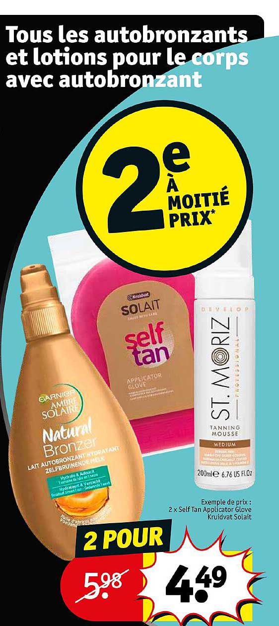 les autobronzants et lotions pour le corps avec autobronzant