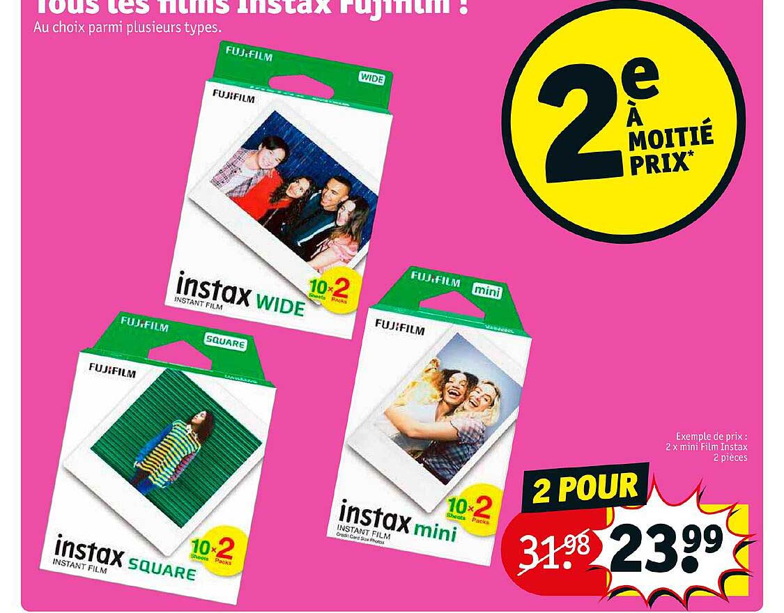 Les Films Instax Fujifilm