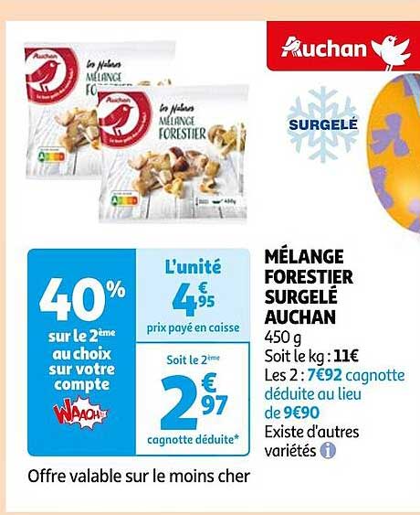 mélange forestier surgelé auchan