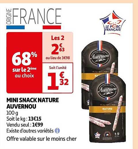 Mini Snack Nature Auvernou
