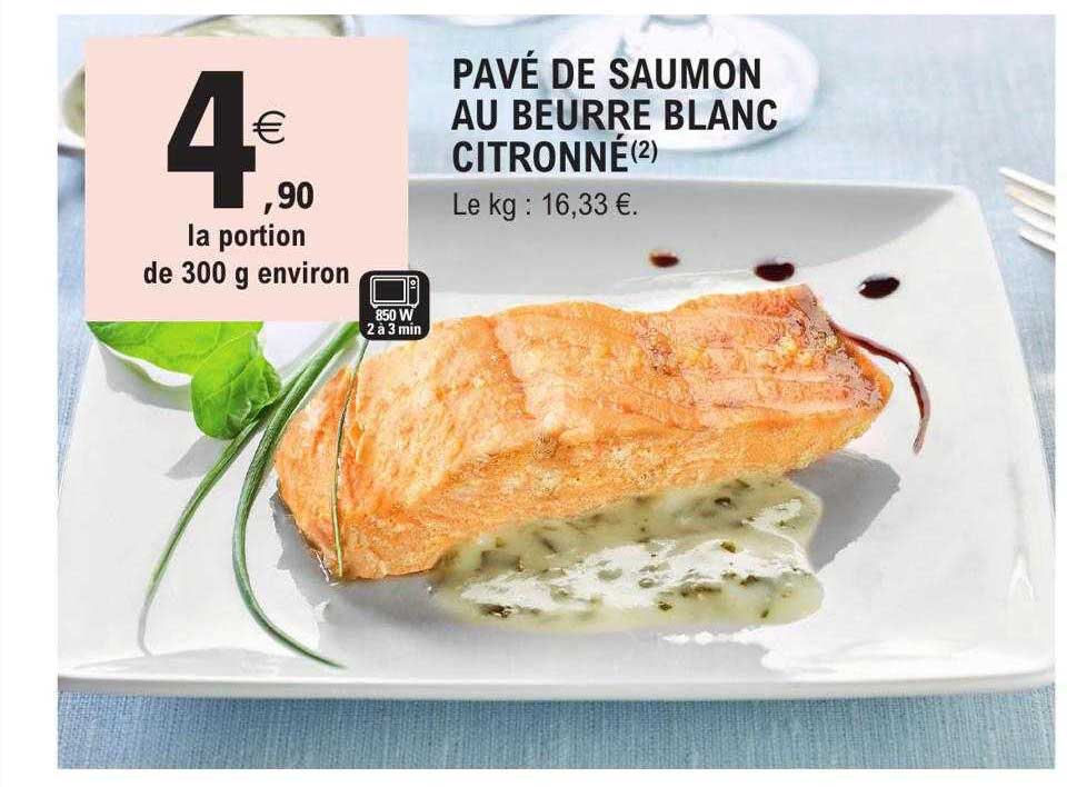 Pavé De Saumon Au Beurre Blanc Citronné