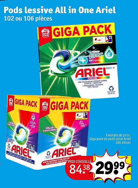 pods lessive all in one ariel