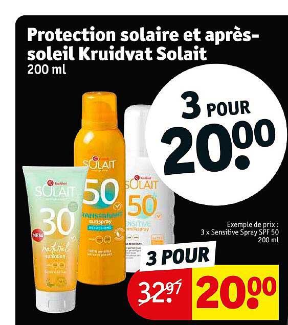protection solaire et après-soleil kruidvat solait