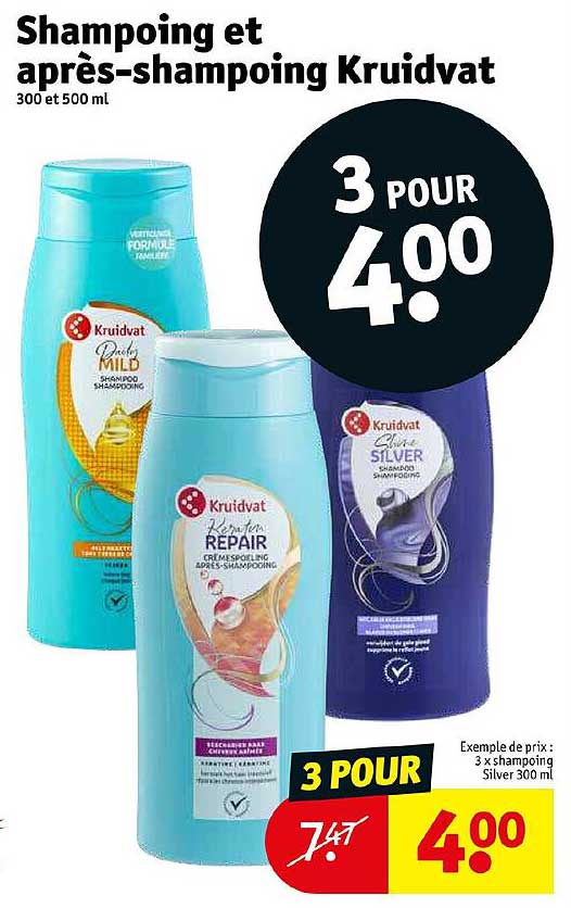 shampoing et après-shampoing kruidvat