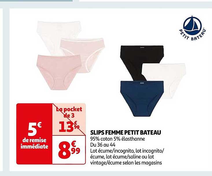 slips femme petit bateau