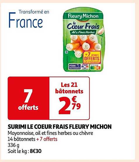 surimi le cœur frais fleury michon