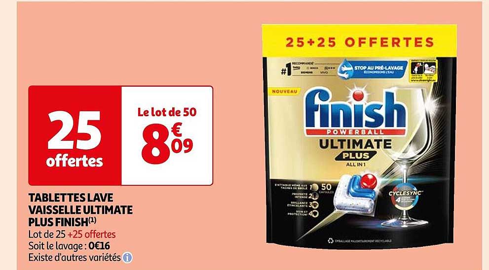 tablettes lave vaisselle ultimate plus finish