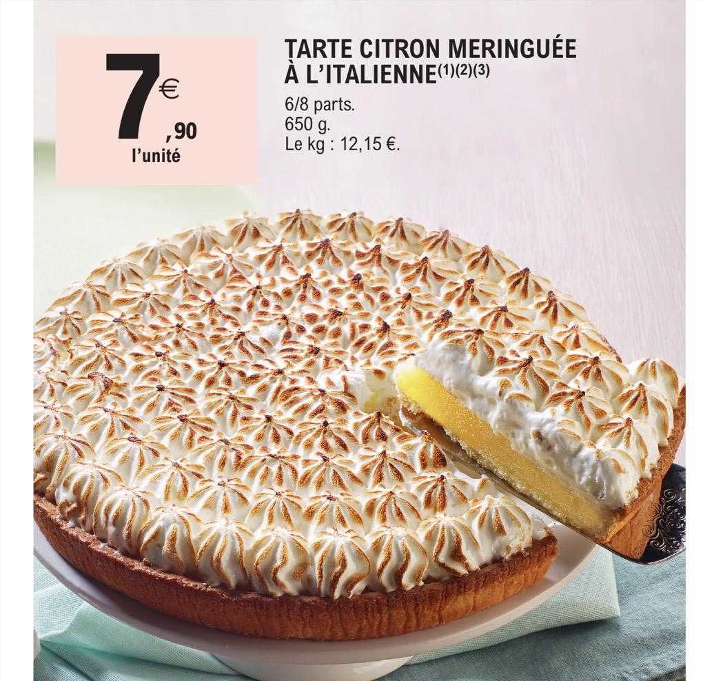 tarte citron meringuée à l'italienne