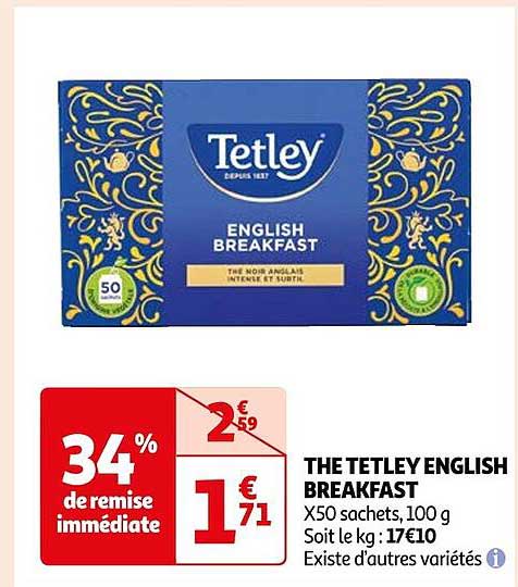 thé tetley english breakfast