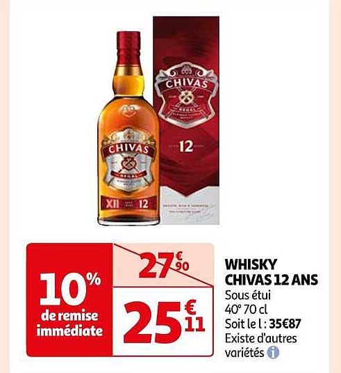 whisky chivas 12 ans