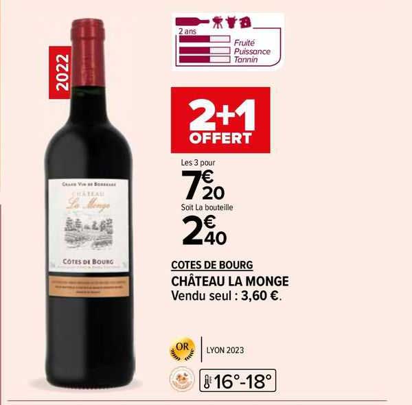côtes de bourg château la monge